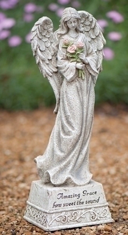 {=Garden Figurine-Angel-Amazing Grace (14")}