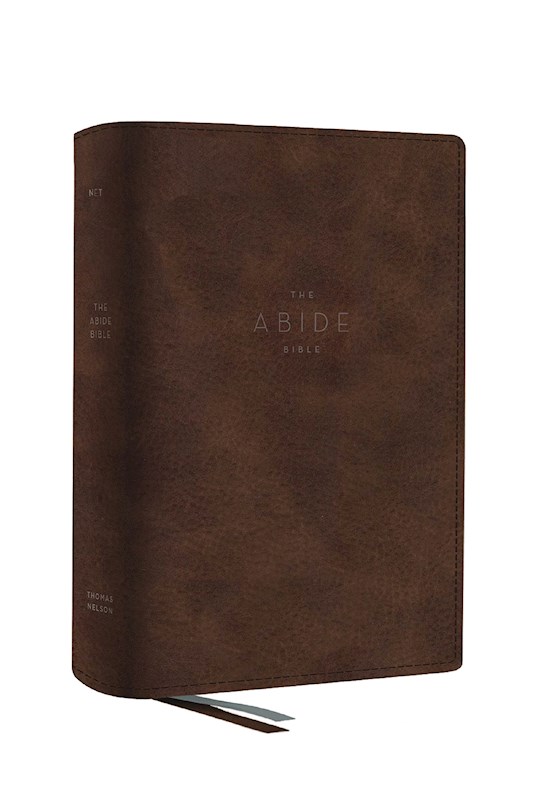 {=NET Abide Bible (Comfort Print)-Brown Leathersoft}