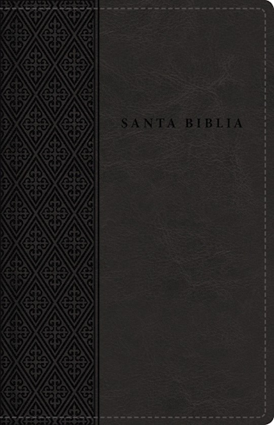 {=Span-RVR 1960 Large Print Compact Bible (Santa Biblia Letra Grande/Tamano Compacto)-Black Leathersoft Indexed}
