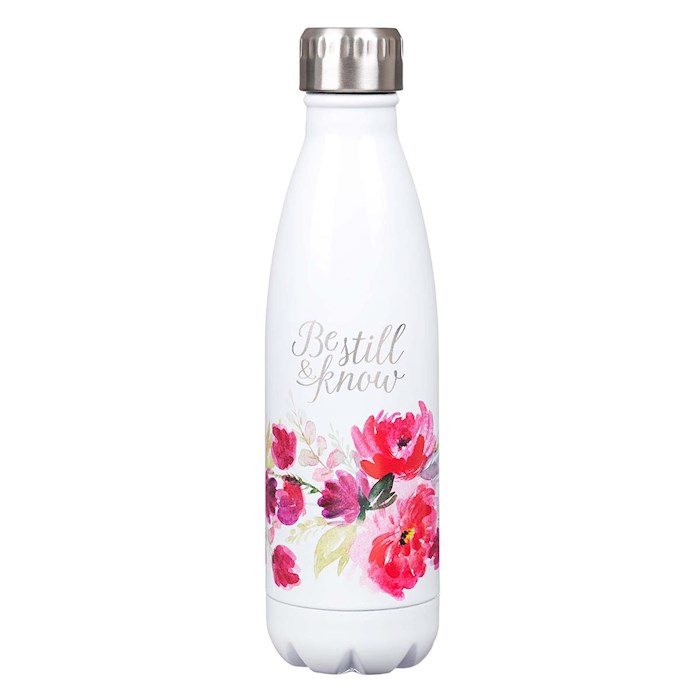 {=Water Bottle-Be Still-White}