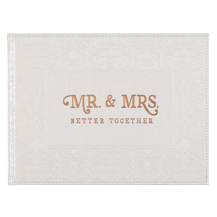{=Guest Book-Wedding-LuxLeather-Mr. And Mrs.}
