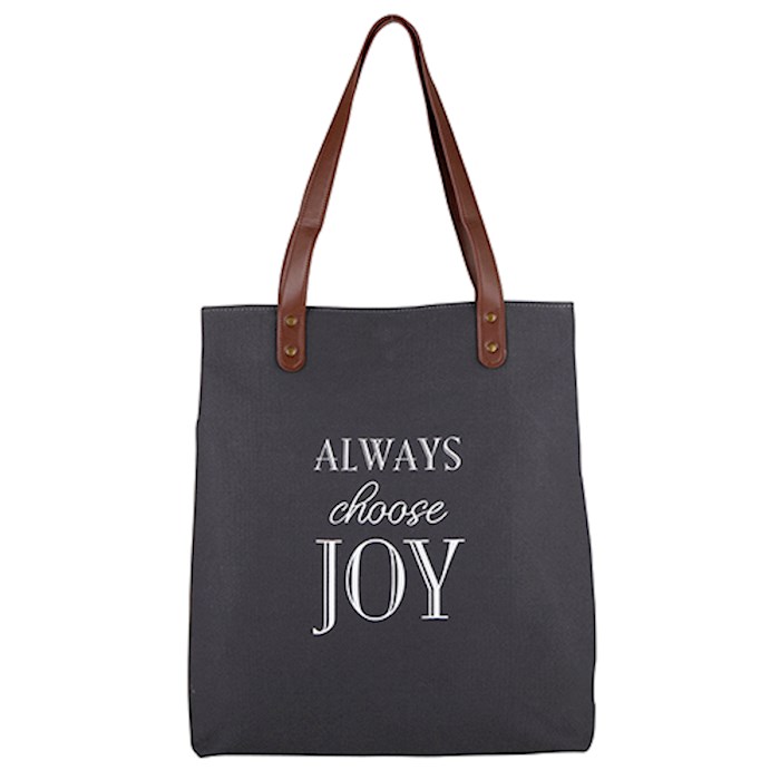 {=Tote Bag--Always Choose Joy (13.5"" X 16"" W/3"" Gusset)-Canvas}