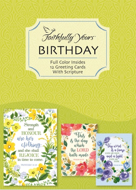 {=Card-Boxed-Birthday-Floral Scripture (Box Of 12)}