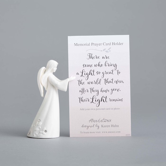 {=Figurine-Foundations-Angel Prayer Card Holder (4.5")}