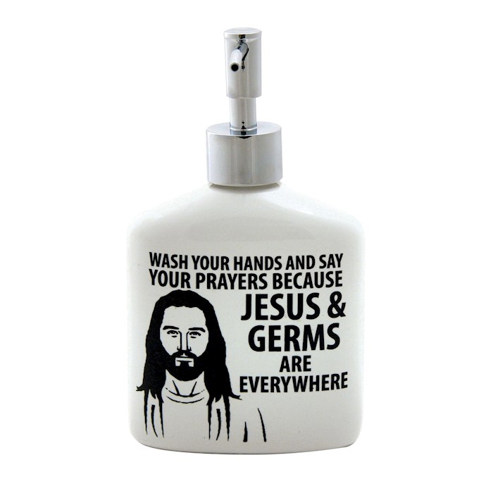 {=Soap Dispenser-Jesus And Germs (12 Oz)}