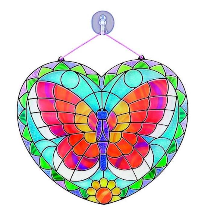 {=Arts & Crafts-Stained Glass Made Easy-Butterfly Ornament (Ages 5+)}
