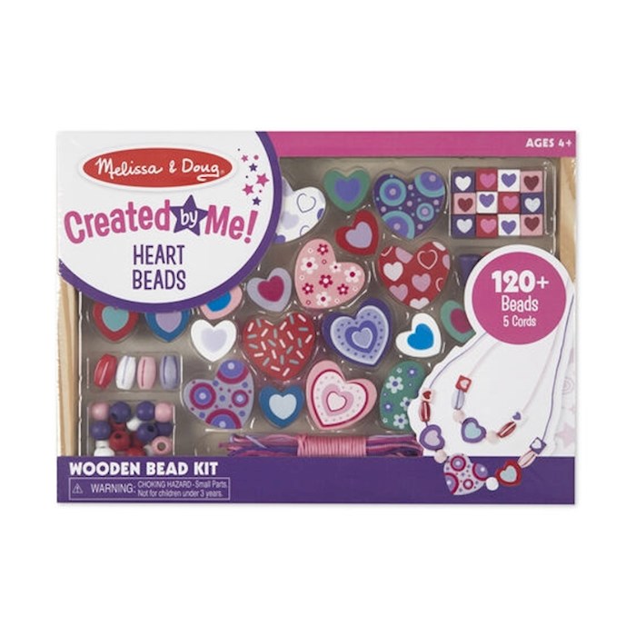 {=Created By Me! Heart Beads Wooden Bead Kit (Ages 8+)}