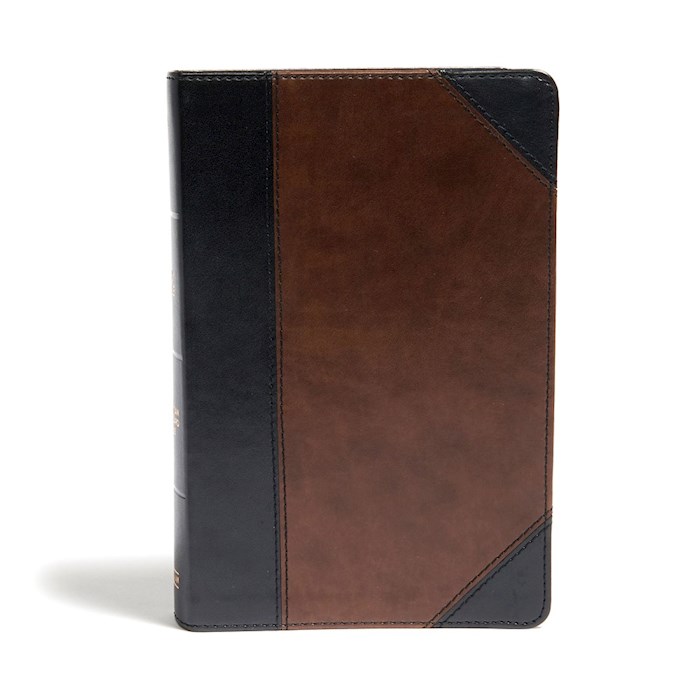 {=CSB Large Print Personal Size Reference Bible-Black/Brown LeatherTouch}