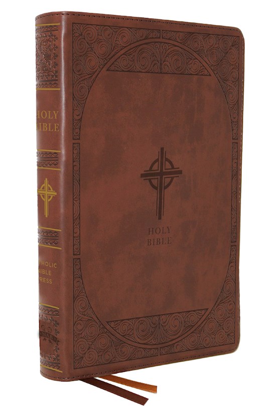 {=NABRE Catholic Bible/Large Print (Comfort Print)-Brown Leathersoft}