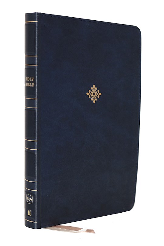 {=NKJV Center-Column Giant Print Reference Bible (Comfort Print)-Blue Leathersoft}