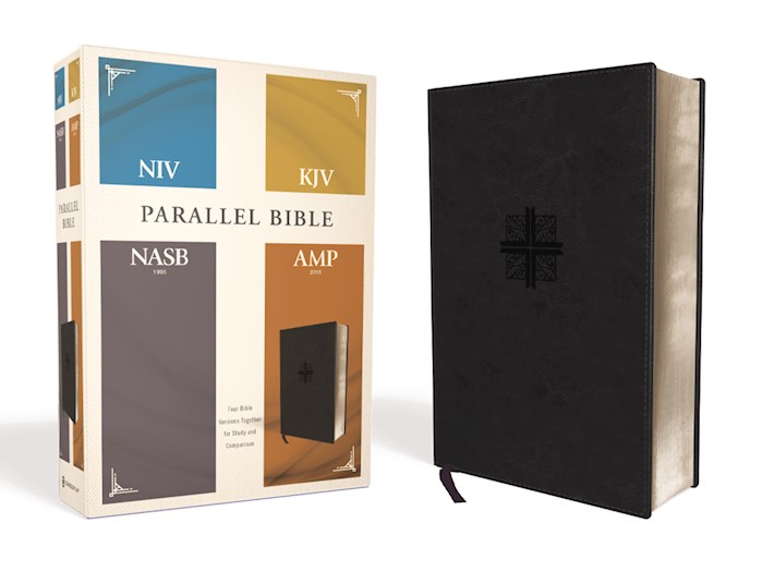 {=NIV/KJV/NASB/Amplified Parallel Bible-Black Leathersoft}