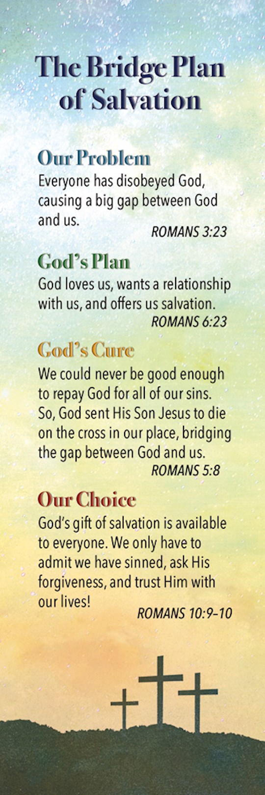 {=Bookmark-Plan Of Salvation (Romans 10:13) (Pack Of 25)}