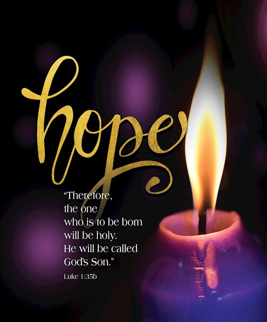 {=Bulletin-Advent Week 1: Candle  Hope  Scripture-Legal Size (Pack Of 50)}