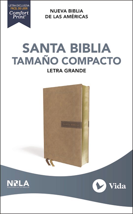 {=Span-NBLA Large Print Compact Bible (Santa Biblia  Letra Grande  Tamano Compacto)-Beige Hardcover }