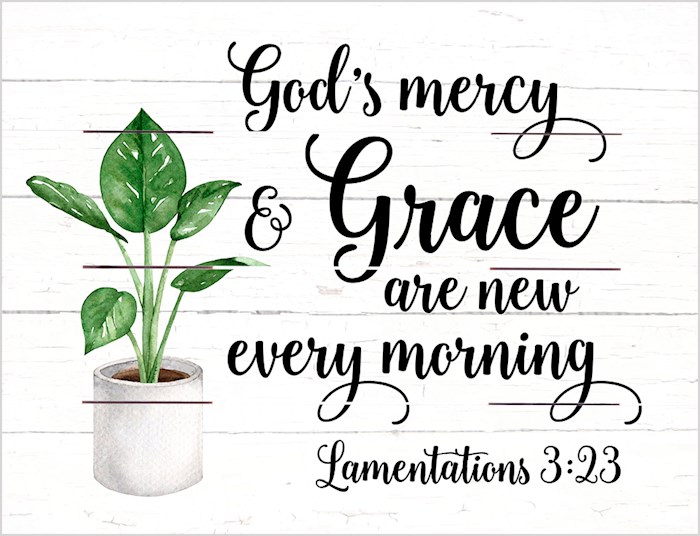 {=Pallet Art-God's Mercy And Grace (Lam 3:23) (9 x 12)}