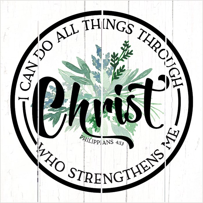 {=Pallet Art-I Can Do All Things Through Christ (Philippians 4:13) (10 x 10)}