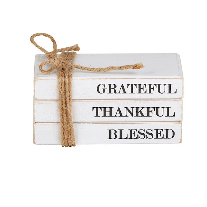 {=Book Block-Grateful Thankful Blessed (5" x 2.25" x 3.375")}