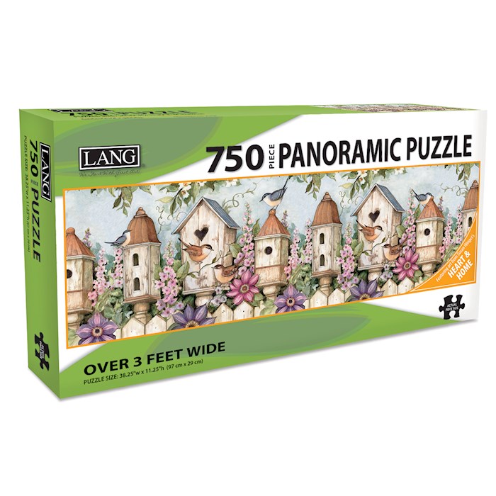 {=Jigsaw Puzzle-Birdhouse Garden (750 Piece Panoramic)}