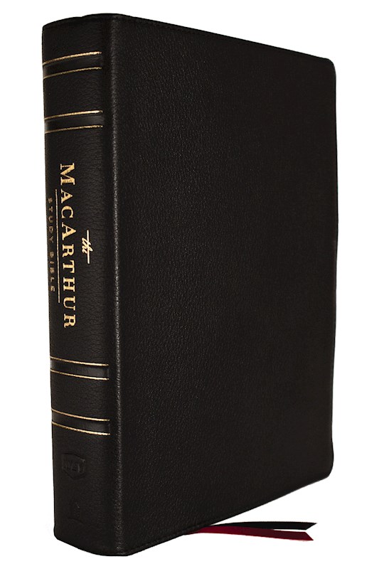 {=NKJV MacArthur Study Bible (2nd Edition) (Comfort Print)-Black Genuine Leather}