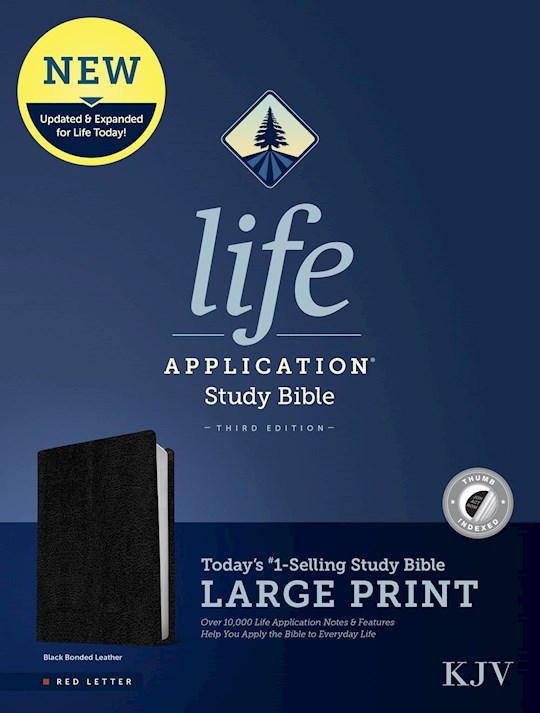 {=KJV Life Application Study Bible/Large Print (Third Edition)-RL-Black Bonded Leather Indexed}