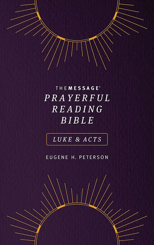 {=The Message Prayerful Reading Bible: Luke & Acts-Purple Softcover}