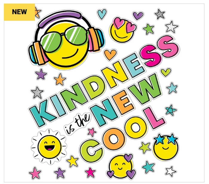{=Bulletin Board Set-Kind Vibes-Kindness Is The New Cool (42 Pieces) }