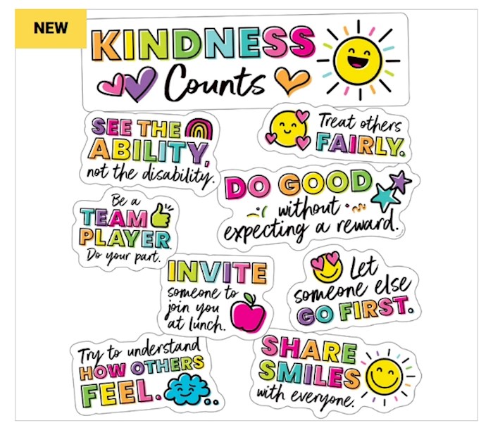 {=Bulletin Board Set-Kind Vibes-Kindness Counts-Mini Set (15 Pieces) }