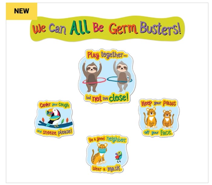 {=Bulletin Board Set-One World-Germ Busters (9 pcs)}