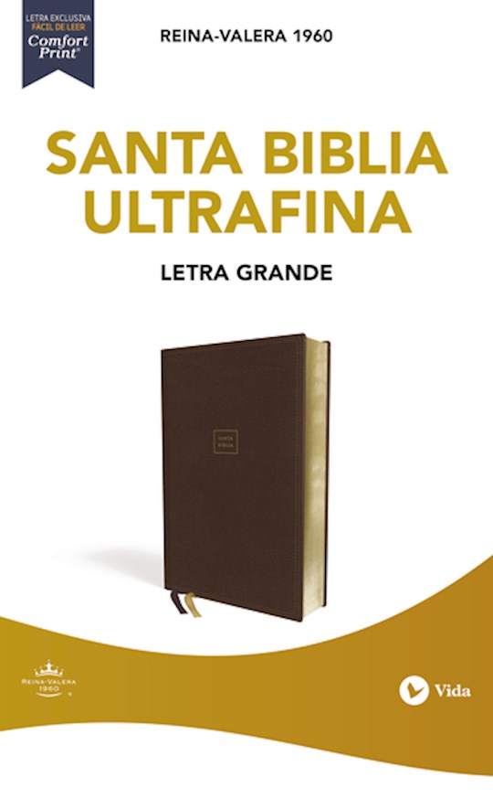 {=Span-RVR 1960 Ultrathin Large Print Bible (Santa Biblia Ultrafina Letra Grande)-Brown Leathersoft}