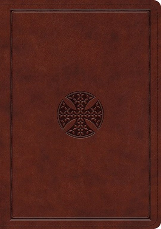{=ESV Journaling Bible  Interleaved Edition-Mahogany  Mosaic Cross Design TruTone}