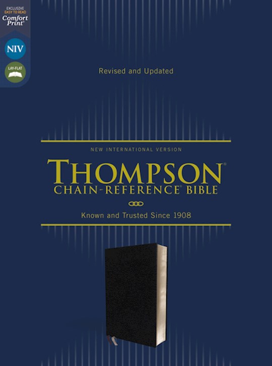 {=NIV Thompson Chain-Reference Bible (Comfort Print)-Black European Bonded Leather Indexed}