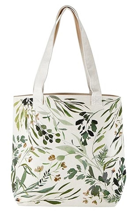 {=Canvas Tote-Loved/Floral (17" x 14.5" w/8" Gusset)}