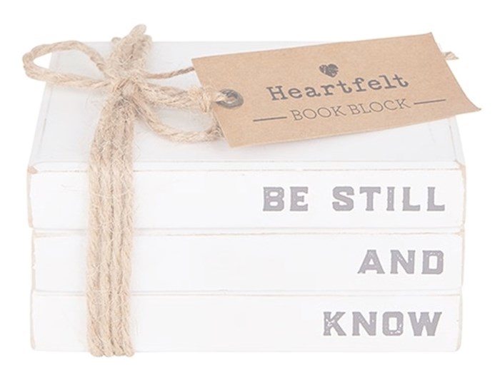 {=Book Block-Be Still And Know (5" x 2.25" x 3.375")}