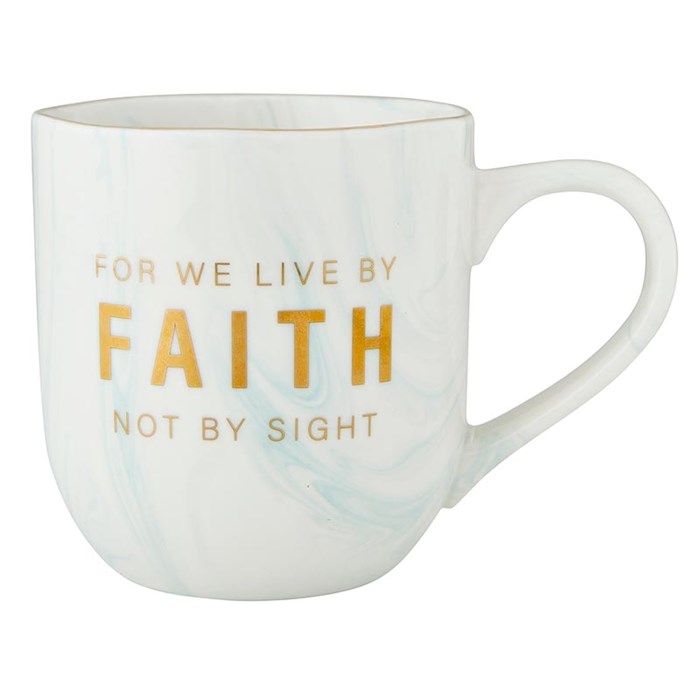 {=Mug-Simply Faith-Live By Faith (3.75"H  12 Oz)}