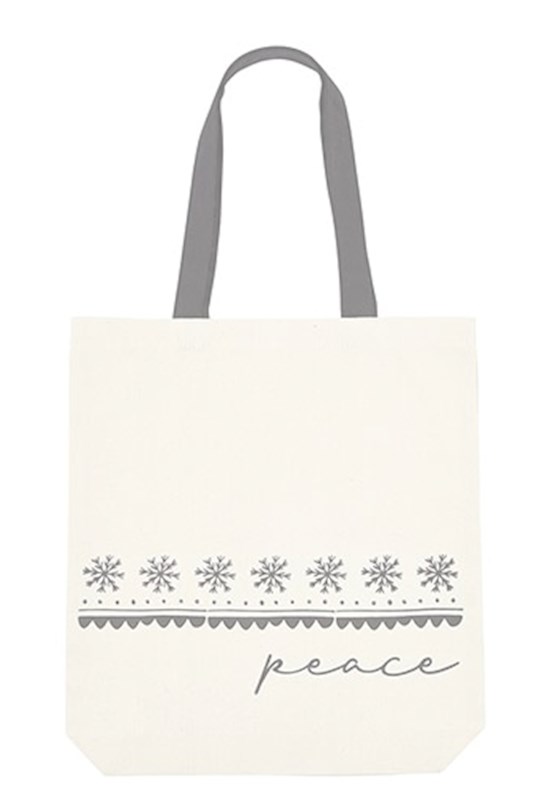 {=Canvas Tote-Peace (14.5" x 16" w/3"Gusset)}