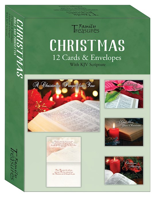 {=Card-Boxed-Christmas-Bible And Poinsetta (Box Of 12)}