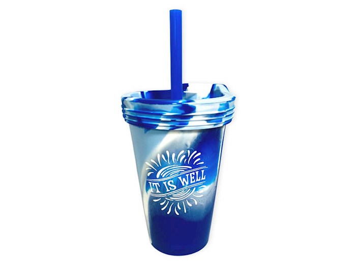 {=Silicone Cup w/Lid & Straw-It Is Well (16 Oz)}