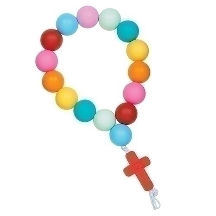 {=Bracelet-Blessing Beads/Blessed By God-Silicone (6.5")}