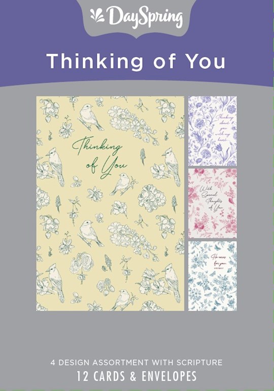 {=Card-Boxed-Thinking Of You-Floral (Box Of 12)}