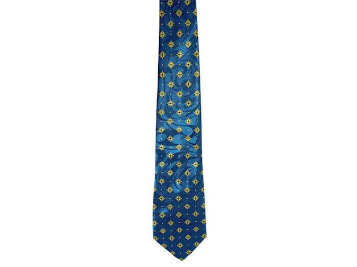 {=Tie-Compass-Polyester-Blue/Gold}