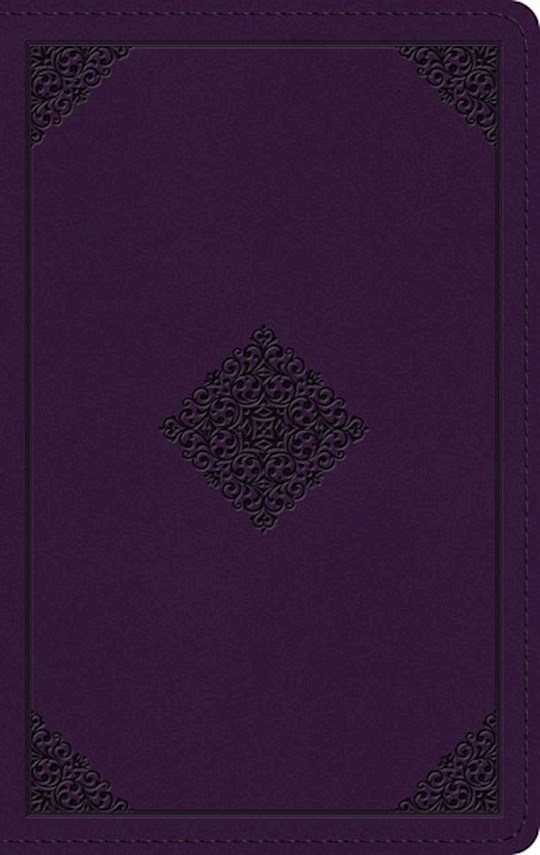 {=ESV Large Print Personal Size Bible-Lavender Ornament Design TruTone}