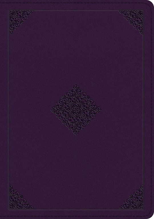 {=ESV Single Column Journaling Bible/Large Print-Lavender Ornament Design TruTone}