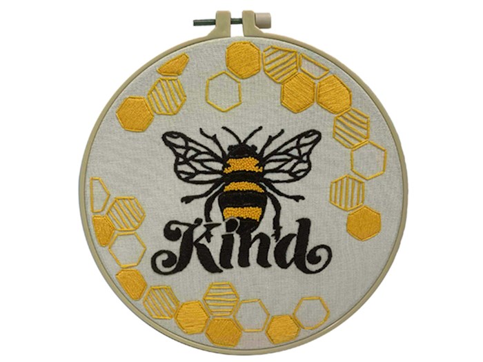 {=Embroidery Kit-Bee Kind (8")}