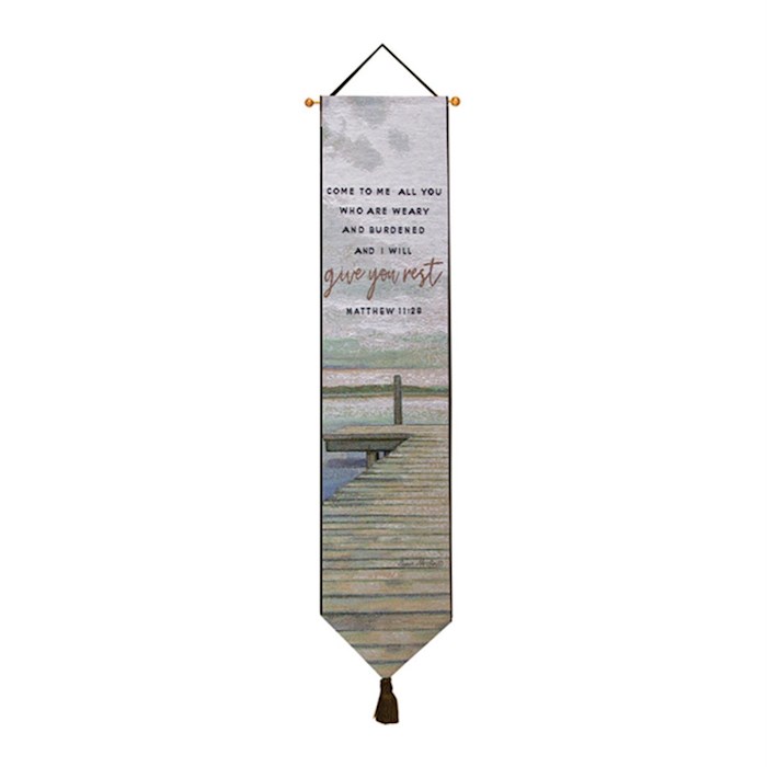 {=Bellpull-Tapestry-Give You Rest (9" x 41")}