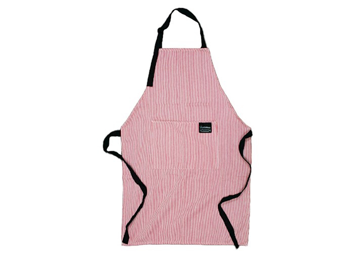 {=Apron-Homemade Memories w/Front Pocket-Red/White Pinstripe}