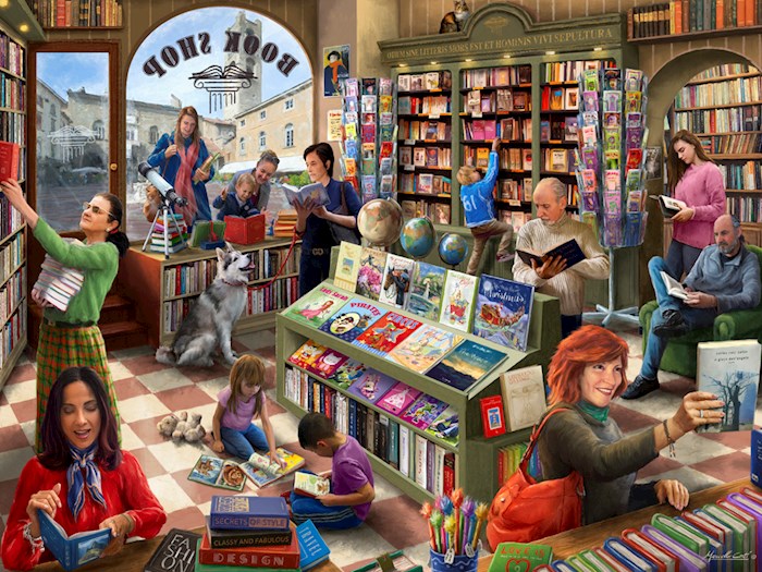 {=Jigsaw Puzzle-Book Shop (550 Pieces)}