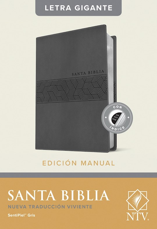 {=Span-NTV Handy Size Bible/Large Print (Santa Biblia  Edicion Manual  Letra Gigante)-Gray LeatherLike  Indexed}