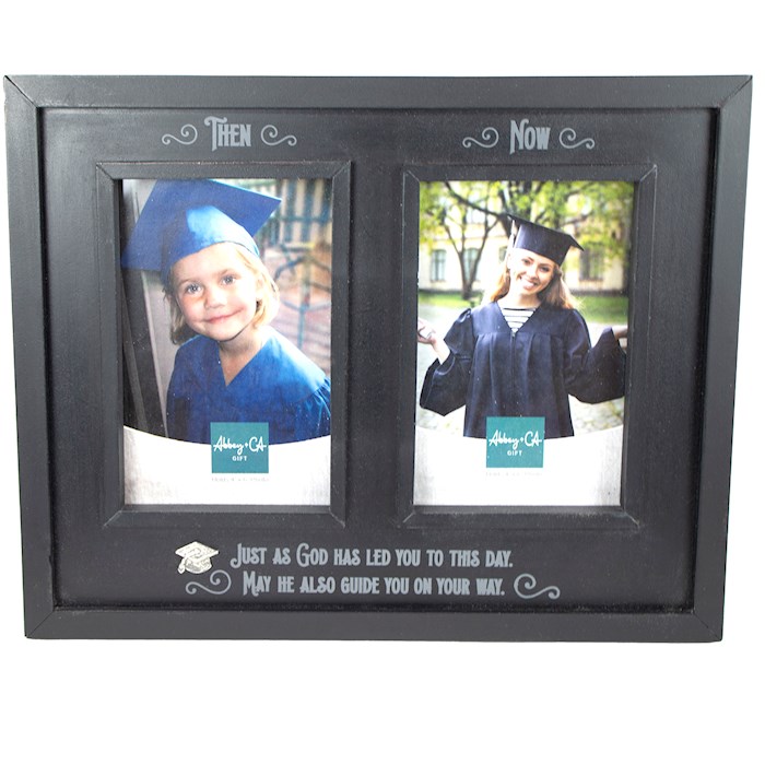 {=Photo Frame-Graduate Then And Now (9.5 x 12) (Holds 2-4 x 6 Photo)}