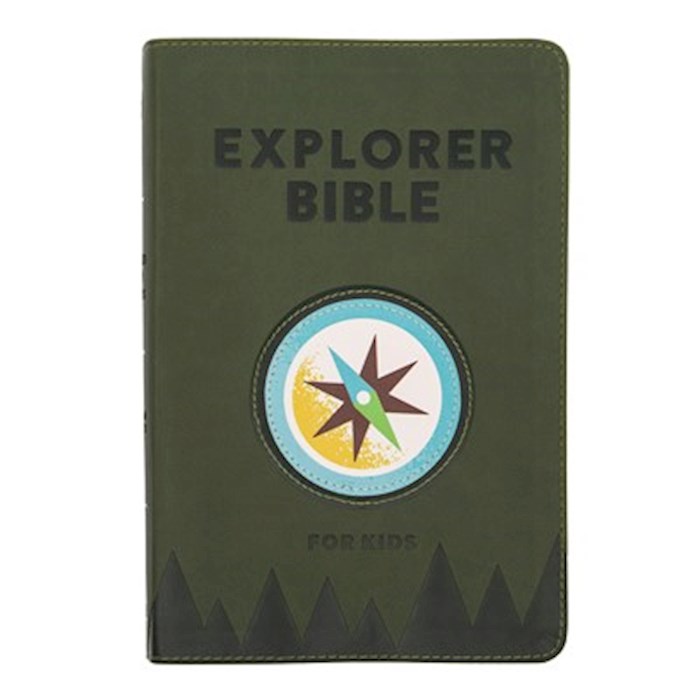 {=CSB Explorer Bible For Kids-Olive Compass LeatherTouch}