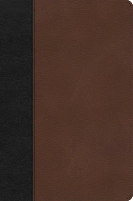 {=CSB Large Print Thinline Bible-Black/Brown LeatherTouch}